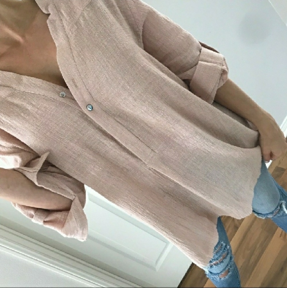 Cool Soft Blush Button down - Picture 3 of 4